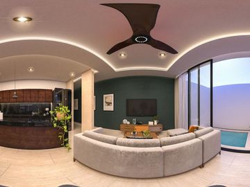 Casa con alberca, panel solar, paddle, coworking, juegos, gimnasio, venta Merida