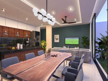 Casa con alberca, panel solar, paddle, coworking, juegos, gimnasio, venta Merida