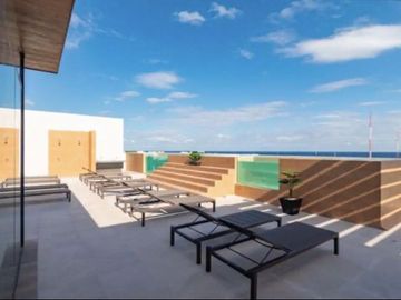 Penthouse a 500 metros del mar, alberca con vista al mar, gimnasio, lobby