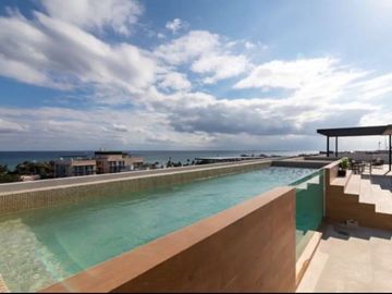 Penthouse a 500 metros del mar, alberca con vista al mar, gimnasio, lobby