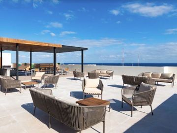 Penthouse a 500 metros del mar, alberca con vista al mar, gimnasio, lobby