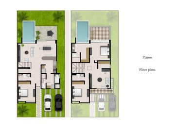 Casa con con jardin y alberca privada, Sala de TV- Estudio, en residencial de lu