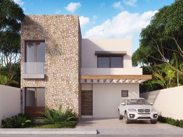 Casa con con jardin y alberca privada, Sala de TV- Estudio, en residencial de lu