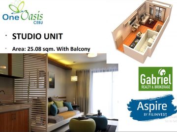 Affordable Studio unit is One Oasis Cebu for 15k/month