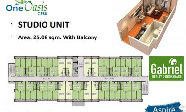 Affordable Studio unit is One Oasis Cebu for 15k/month