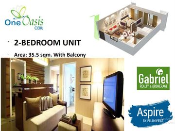 Affordable Studio unit is One Oasis Cebu for 15k/month