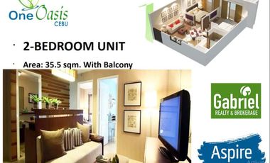 Affordable Studio unit is One Oasis Cebu for 15k/month