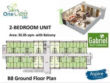 Affordable Studio unit is One Oasis Cebu for 15k/month