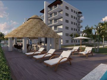 Departamento a pasos del mar en Zona Hotelera Sur de Cozumel, pre construcción