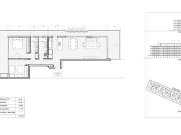 Apartamento 2 dormitorios con amplia terraza en primera línea del mar en Punta del  Este, Playa Mansa parada 39