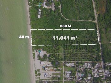 Terreno Frente Al Mar en el Hermoso Pueblo Mágico de Sisal, Ideal para Proyecto Turístico