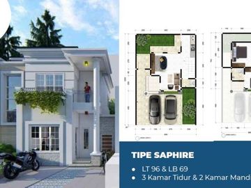 Dijual Rumah Cluster The Mansion Bekasi Type Saphire