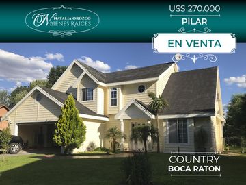 Venta de Casa c/ 4 dormitorios y piscina - Boca Raton - Pilar