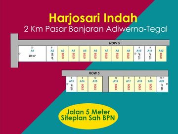 Dekat SMPN 3 Adiwerna, Kapling 80 Jt-an : SHM Pecah Unit