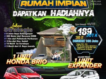 HARGA PROMO, RUMAH CLUSTER DAN NYAMAN DI SIDOARJO 189 JT