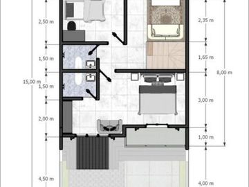 Rumah Cluster Tanah 100 m Dekat Pengadilan Tinggi Medan