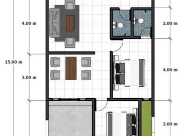 Rumah Cluster Tanah 100 m Dekat Pengadilan Tinggi Medan