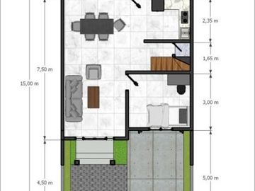 Rumah Cluster Tanah 100 m Dekat Pengadilan Tinggi Medan