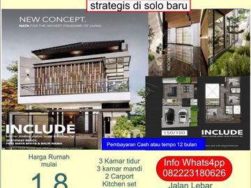 rumah mewah solo baru rumah solo baru rumah 2 lantai solo baru grogol