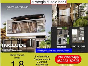 rumah mewah solo baru rumah solo baru rumah 2 lantai solo baru grogol