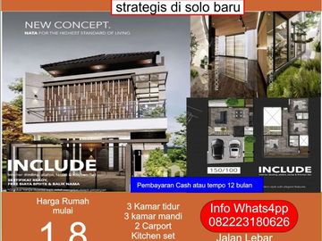 rumah mewah solo baru rumah solo baru rumah 2 lantai solo baru grogol