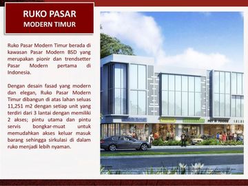 RUKO HOEK DI PASAR MODERN BSD PROMO KHUSUS BULAN INI MURAH SEKALI