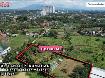 TANAH PERUMAHAN - HAMBALANG SENTUL BOGOR - LT 8000 m2