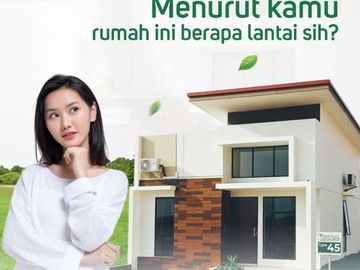 RUMAH MEWAH TAMPAK 2 LANTAI DI TEMBESI TIPE 45, MURAH MERIAH