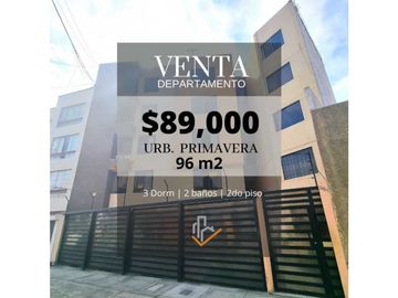 VENDO LINDO DPTO 2DO PISO URB. PRIMAVERA, RESIDENCIAL / CÉNTRICO