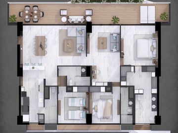 Departamento en Venta con vista al mar en Puerto Cancún Benito Juárez