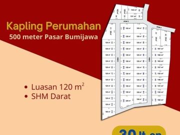 Lahan Cluster 500 meter dari Pasar Bumijawa: Sertipikat SHM