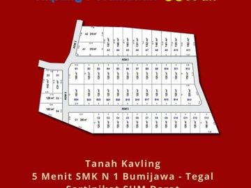 Lahan Cluster 500 meter dari Pasar Bumijawa: Sertipikat SHM