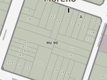 Casa antigua para refaccionar en Moreno centro sobre Lote de 9x40.