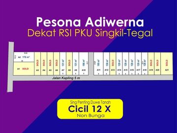 Lahan Perumahan 7 menit Lotte grosir Tegal: 70 Jt-an