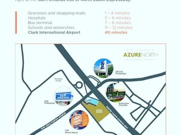 For Sale 7.5M 1 BR corner unit at The Azure North,San Fernando,Pampanga