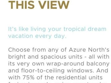 For Sale 7.5M 1 BR corner unit at The Azure North,San Fernando,Pampanga
