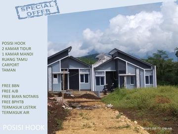 Posisi Hook Rumah Dekat Kota Free Biaya 2KT Tipe 25/107
