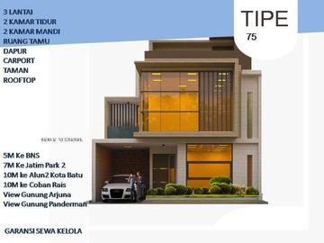3 Lantai Rumah Batu Tipe 75 Free PPN