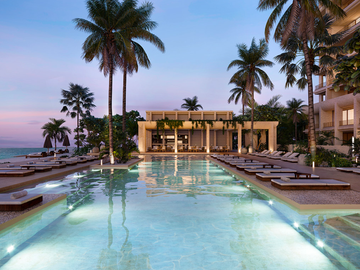 Departamento Beachfront 2h+flex en preventa en Marina Kinuh, Yucatán