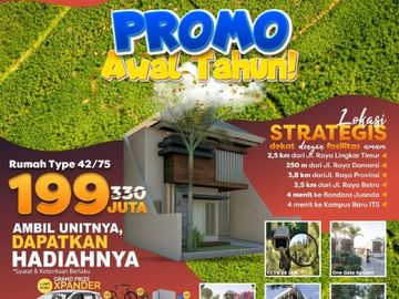 ON SALE! DIAMOND VILLAGE JUANDA 3, Rumah Mewah di Damarsi Buduran Hanya 199jt