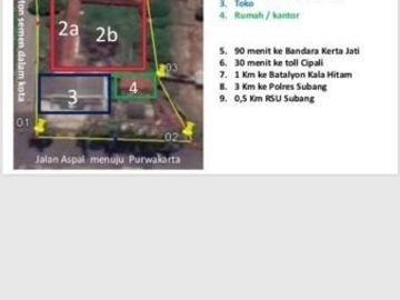 tanah bonus bangunan strategis 250 m dari RSUD kota Subang Di Dandeur Ciereng Subang | MARTIN