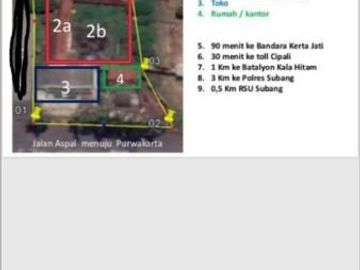 tanah bonus bangunan strategis 250 m dari RSUD kota Subang Di Dandeur Ciereng Subang | MARTIN