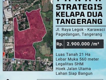BANTING HARGA TANAH STRATEGIS PAGEDANGAN TANGERANG