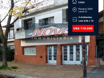 NUEVO PRECIO  ANTES USS 170 MIL AHORA U$S 110 MIL CASA SOBRE LOTE PROPIO EN DOS PLANTAS 4 DORMITORIOS