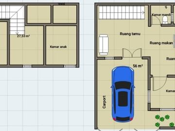 Rumah 2 lantai siap bangun di jagakarsa