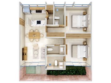Departamento en Venta en Mèrida, Teana, Temozòn ( Modelo B)