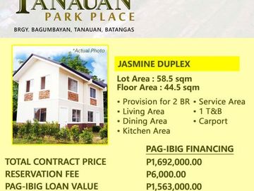 TANAUAN PARK PLACE AVAILABLE HOUSE AND LOT!!!!