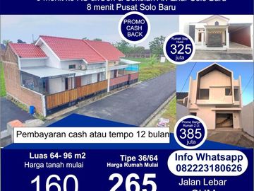 rumah solo baru tanah solo baru kavling baki rumah baki tanah baki sukoharjo