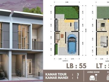 Cluster Syariah 2 lantai di Sawangan Depok