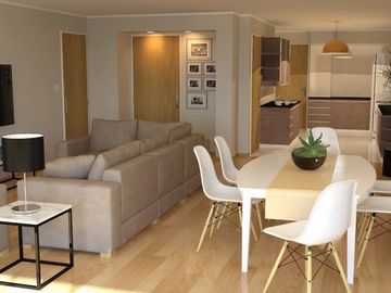 VENTA DEPARTAMENTO Semipiso 2 dormitorios con cochera. Balcon y patio. Amenities - Jujuy 1600